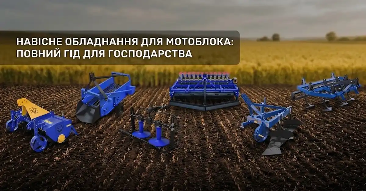 Яке навісне обладнання потрібне мотоблоку: повний гід