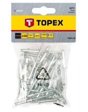 Заклепки алюмінієві TOPEX 4.8 мм 50 шт 43E507