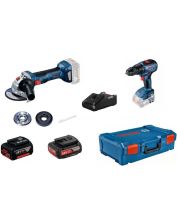 Набор инструментов Bosch: Шуруповерт GSR 18V-50 + Угловая шлифмашина GWS 180-LI (0.615.990.M47)