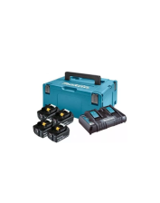 Набор аккумуляторов+зарядное устройство Makita 198091-4, LXT BL1860B+DC18RD, кейс Makpac 3