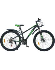 Велосипед SPARK JOY 26 ст13 ам диск чёрный с зелёными наклейками (м)