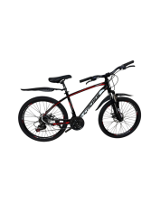 Велосипед Cross 24 Tracker 2024 Рама 15  black-red