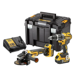 Набор аккумуляторный бесщеточный DeWalt из 2-х инструментов DCK2080P2T (с 2АКБ и ЗУ) +Кейс