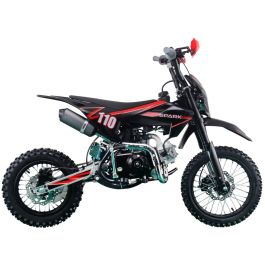 Мотоцикл Spark Pit bike SP110P-1 (Собранный с маслами) (Черный с красным)