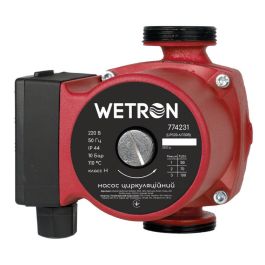 Насос циркуляционный WETRON 75Вт Hmax 4м Qmax 45л/мин 130мм бордо + гайки (774213)