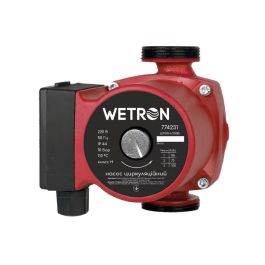 Насос циркуляционный WETRON 100Вт Hmax 6м Qmax 40л/мин 130мм бордо + гайки (774231)