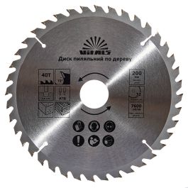 Диск пильный Vitals по дереву 200x32/30/25.4, ATB 40 (168138)