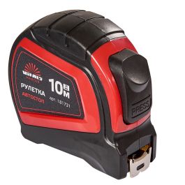 Рулетка 10 м х 25 мм автостоп Vitals Master 181731