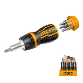 Отвертка с трещоткой 8-в-1 Super Select INGCO AKISDS1728