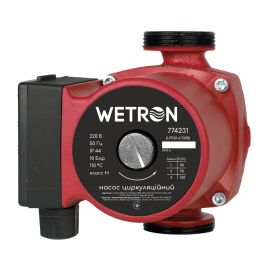Циркуляционный насос Wetron 100Вт Hmax 6м Qmax 50л/мин O1 1/2 130мм (774233)