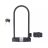 Замок U-Lock PY 6001, на ключе, 115mmх265mm, черный