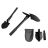 Лопата саперна MASTERTOOL 110х160х460 мм складана з чохлом 14-6281