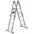Лестница-трансформер алюминиевая LADDER STANDARD с платформой (4х4 ступени) (190-9504)