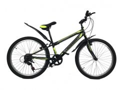 Купить Велосипед CrossBike 24`` Pegas 2021 Рама-11`` черный-серый-желтый