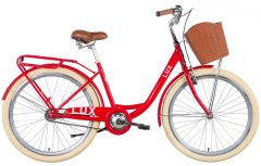 Купить Велосипед ST 26`` Dorozhnik LUX Velosteel  рама-17`` красный с багажником зад St, с крылом St