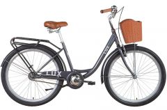 Купить Велосипед ST 26`` Dorozhnik LUX Velosteel рама-17`` темно-серый с багажником зад St, с крылом St