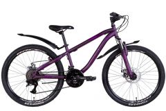 Купить Велосипед Discovery ST 24 FLINT AM DD рама-13 темно-фиолетовый (м) с крылом Pl 2022