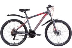Купить Велосипед Discovery ST 26 TREK AM DD рама-15 серо-красный (м) с крылом Pl 2022
