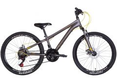 Купить Велосипед Discovery 24 RIDER AM DD рама-11,5`` ST 2022 темно-серебристый с желтым