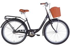 Купити Велосипед Dorozhnik 26 LUX Velosteel рама-17`` ST з баг., з крил, з кошиком Pl 2022 чорний (м)
