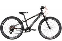 Купить Велосипед Discovery 24 QUBE Vbr рама-11,5`` AL 2022 черно-красный (м)