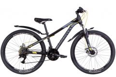 Купить Велосипед Discovery 26 TREK AM DD рама-18`` ST с крылом Pl 2022 черно-желтый (м)