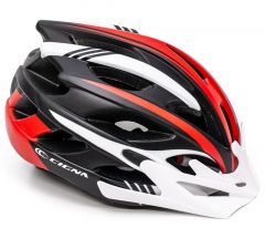 Купить Шлем велосипедный CIGNA WT-016 L (58-61см) с белым козырьком, черно-бело-красный