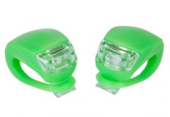Купить Мигалка BC-RL8001 белый+красный свет LED, силиконовый, зеленый корпус, 2 шт