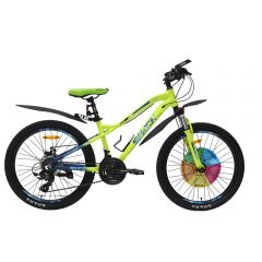 Купить Велосипед SPARK HUNTER 24 ал14 ам лок-аут диск неоновый желто-зеленый