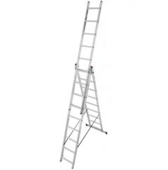 Купить Лестница универсальная 3-секционная KRAUSE Tribilo (3х9 ступенек) (129673)