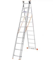 Купить Лестница алюминиевая 3-х секционная BLUETOOLS (3х11 ступеней) (160-9311)