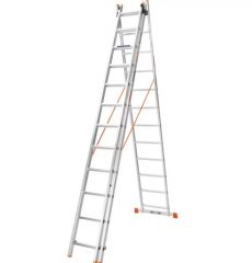 Купить Лестница алюминиевая 3-х секционная BLUETOOLS (3х12 ступеней) (160-9009)