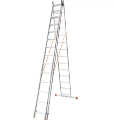 Купить Лестница алюминиевая 3-х секционная BLUETOOLS (3х14 ступеней) (160-9714)