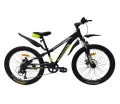 Купить Велосипед CrossBike 24`` Dragster 2022 Susp Рама 11`` black-yellow