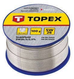 Припій олово TOPEX 60% Sn 100 г 44E512