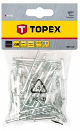 Заклепки алюмінієві TOPEX 3.2 мм 50 шт 43E302