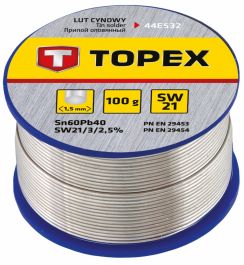 Припій олово TOPEX 60% Sn 100 г 44E532